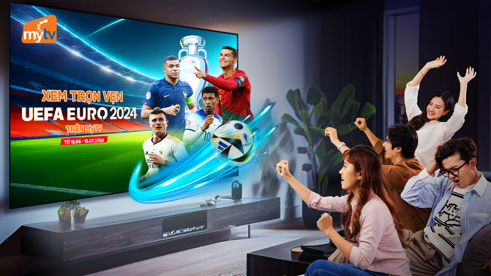 Trải nghiệm xem UEFA Euro 2024 trọn vẹn trên MyTV không mất data 4G