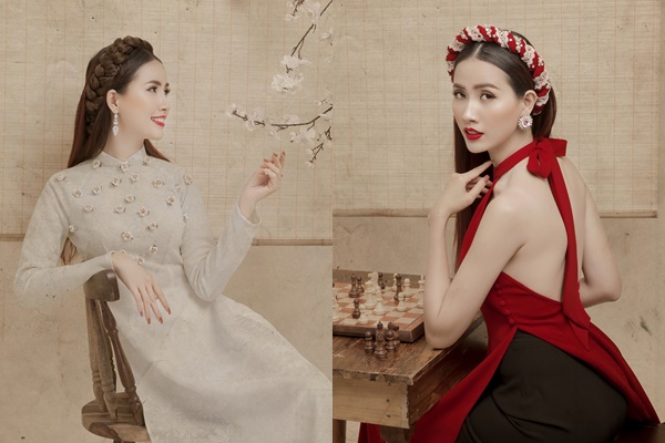 Top 5 Hoa hậu Việt Nam Mơ Phan e ấp trong bộ ảnh đón Tết Mậu Tuất - Hình 3