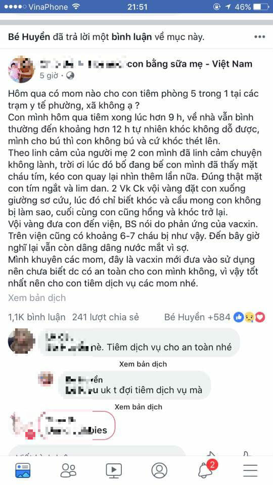 Sức khỏe - Vì sao trẻ tím tái, khóc thét sau tiêm vắc xin 5 trong 1 mới? (Hình 2).