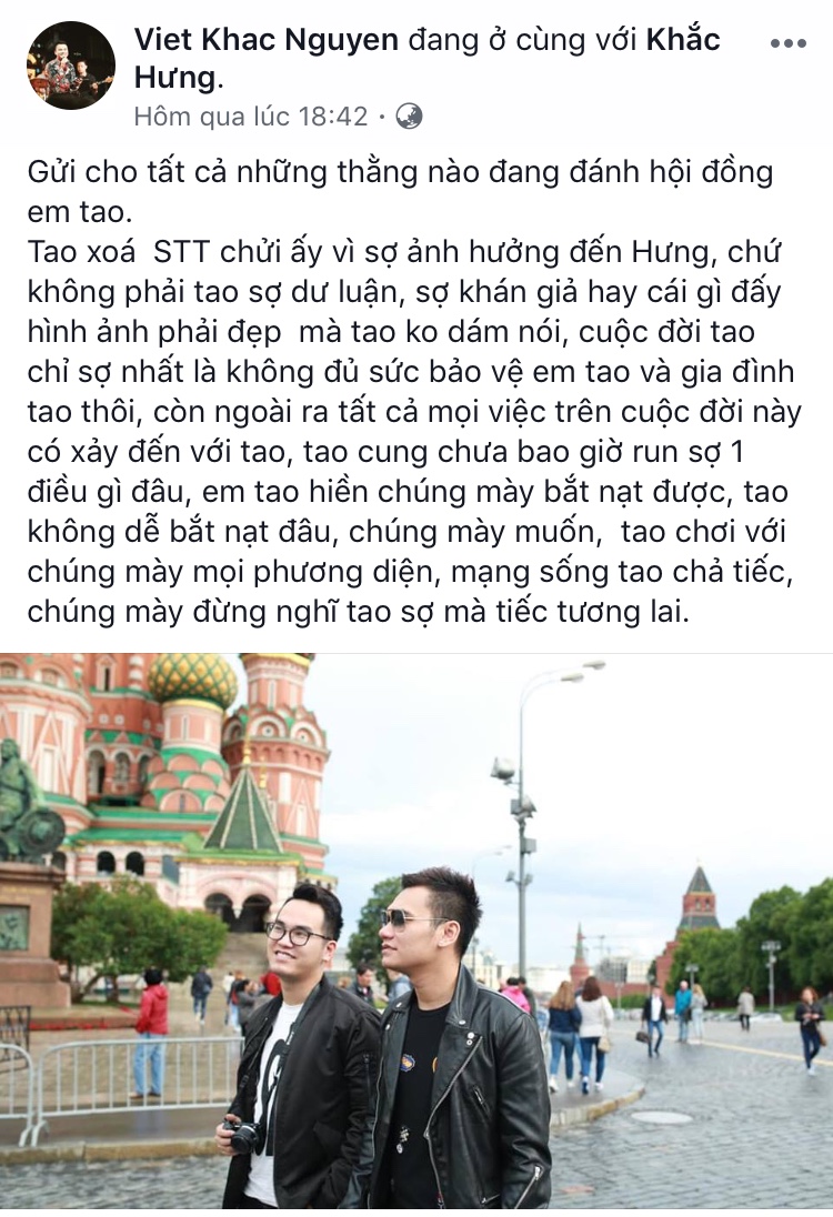 Ngôi sao - Khắc Việt lớn tiếng dọa 'bắn nát đầu' ai chê bai tác giả ca khúc “Như lời đồn” (Hình 2).