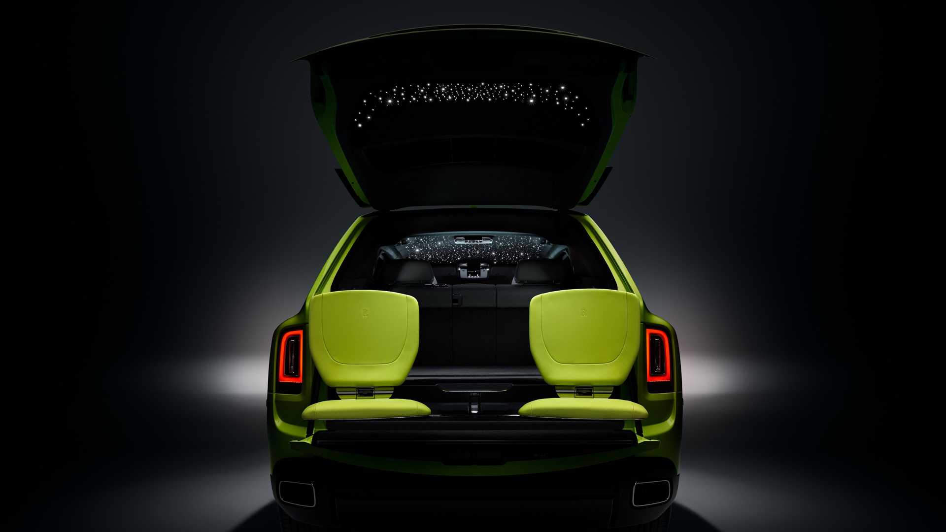 rolls royce cullinan inspired by fashion re belle lime green 1