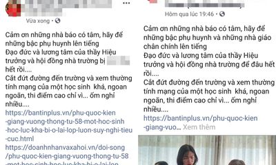 Xúc phạm hiệu trưởng vì con gái lưu ban, nữ doanh nhân sẽ xin lỗi sau chuyến từ thiện ở Côn Đảo
