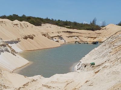 Phạt công ty Free Land 100 triệu đồng vì khai thác cát trái phép