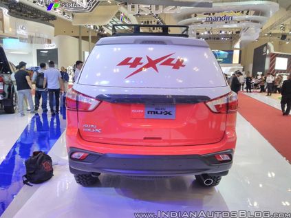 2017 isuzu mu x off roader rear at giias 2017