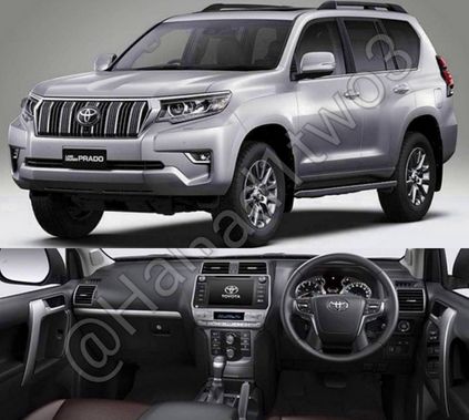 2018 toyota land cruiser prado front three quarters and dashboard