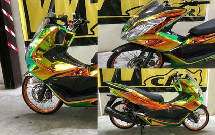 nguoi dua tin honda pcx 150 do dan ao crom sang cuc chat 21