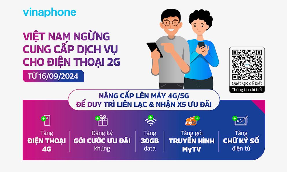 Nhà mạng bắt đầu triển khai ưu đãi, tặng máy cho khách hàng chuyển đổi từ 2G lên 4G