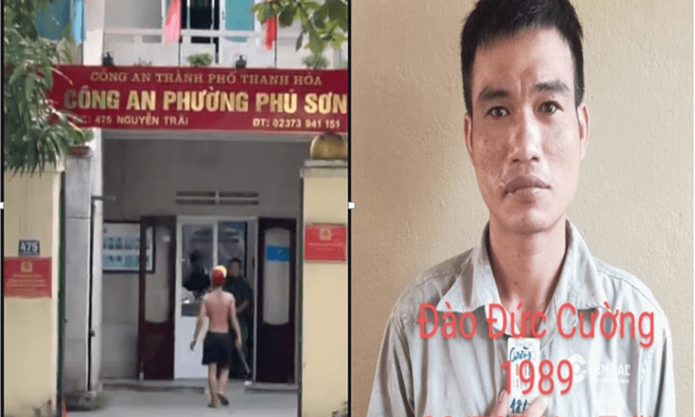 Tạm giữ hình sự nam thanh niên cầm hung khí xông vào trụ sở công an
